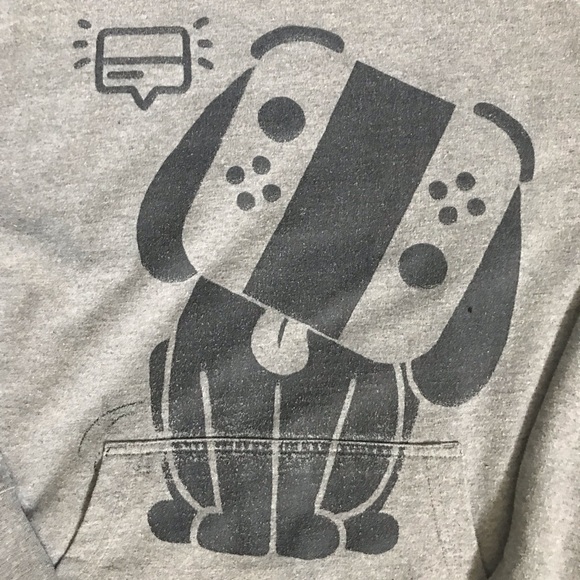 Unisex Med Nintendo Switch Gray Hoodie Tee Public - Picture 2 of 6